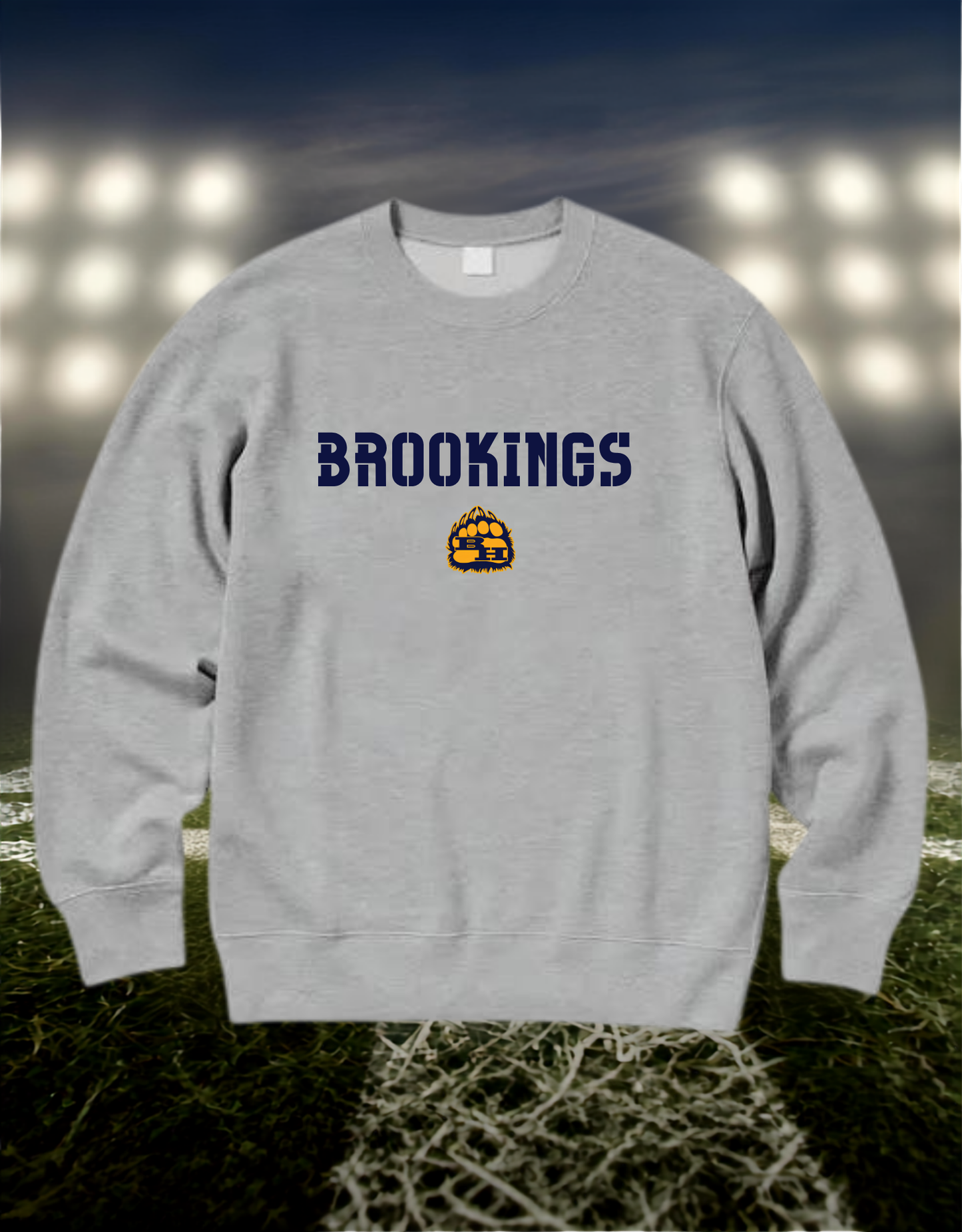 Brookings Bruins Town Mascot – Crewneck Sweatshirt in Gold