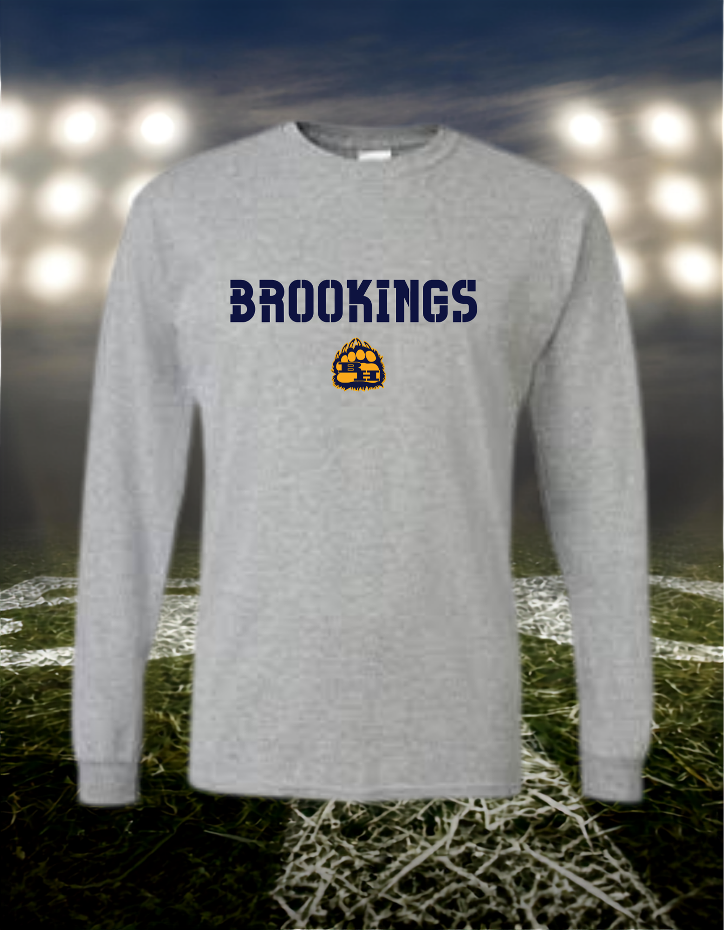 Brookings Bruins Town Mascot – driFIT Performance Long Sleeve T-Shirt in Gold