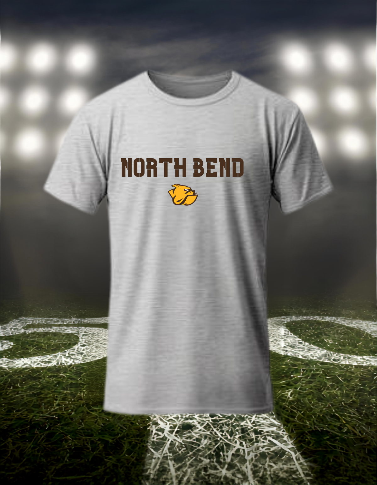 North Bend Bulldogs Town Mascot – driFIT Performance T-Shirt in White