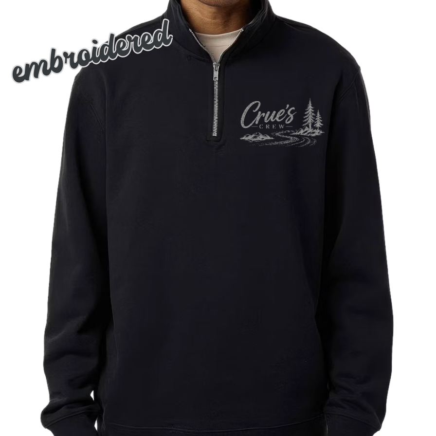 Crue's Crew Embroidered 1/4 Zip Sweatshirt