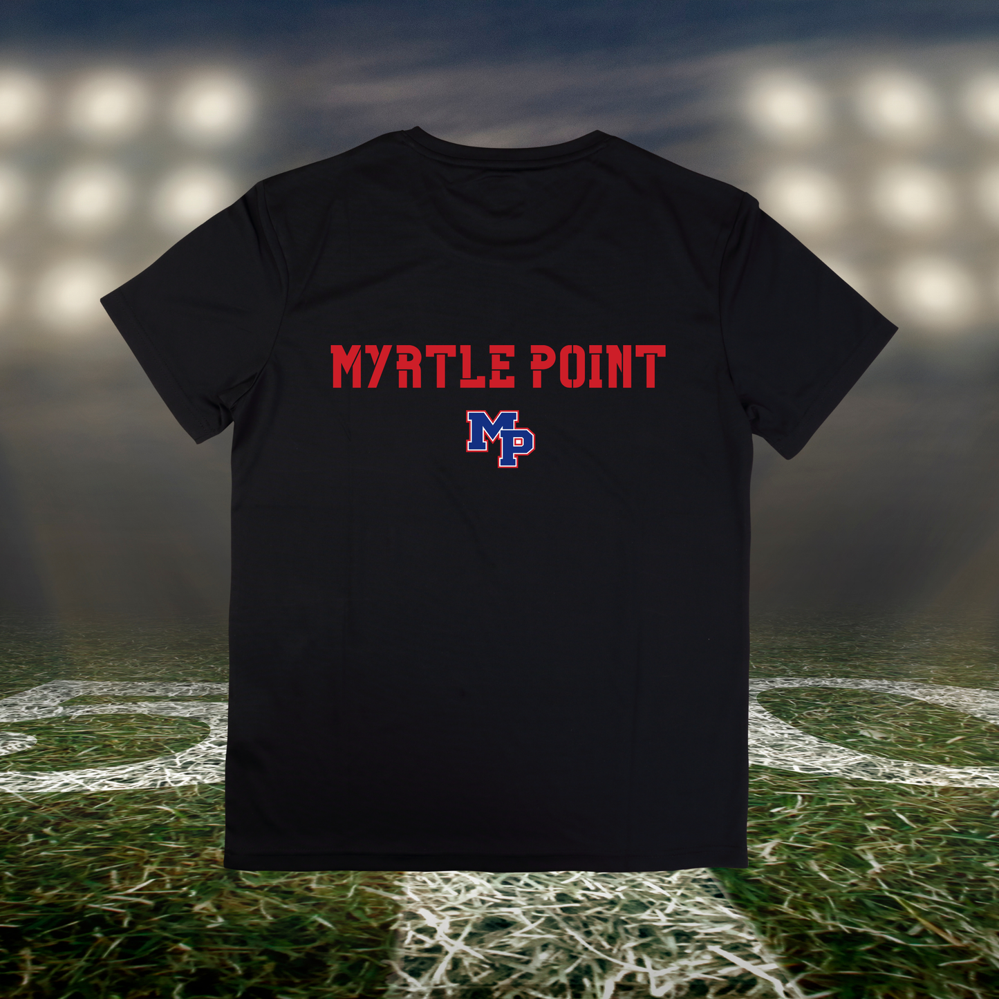 Myrtle Point Bobcats Town Mascot – driFIT Performance T-Shirt in Black