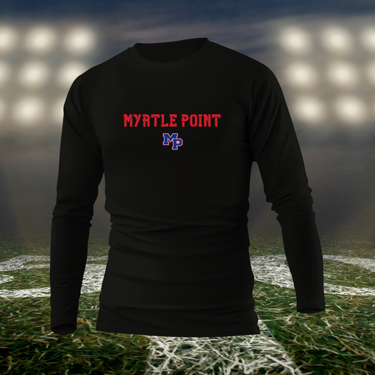 Myrtle Point Bobcats Town Mascot – driFIT Performance Long Sleeve T-Shirt in Black