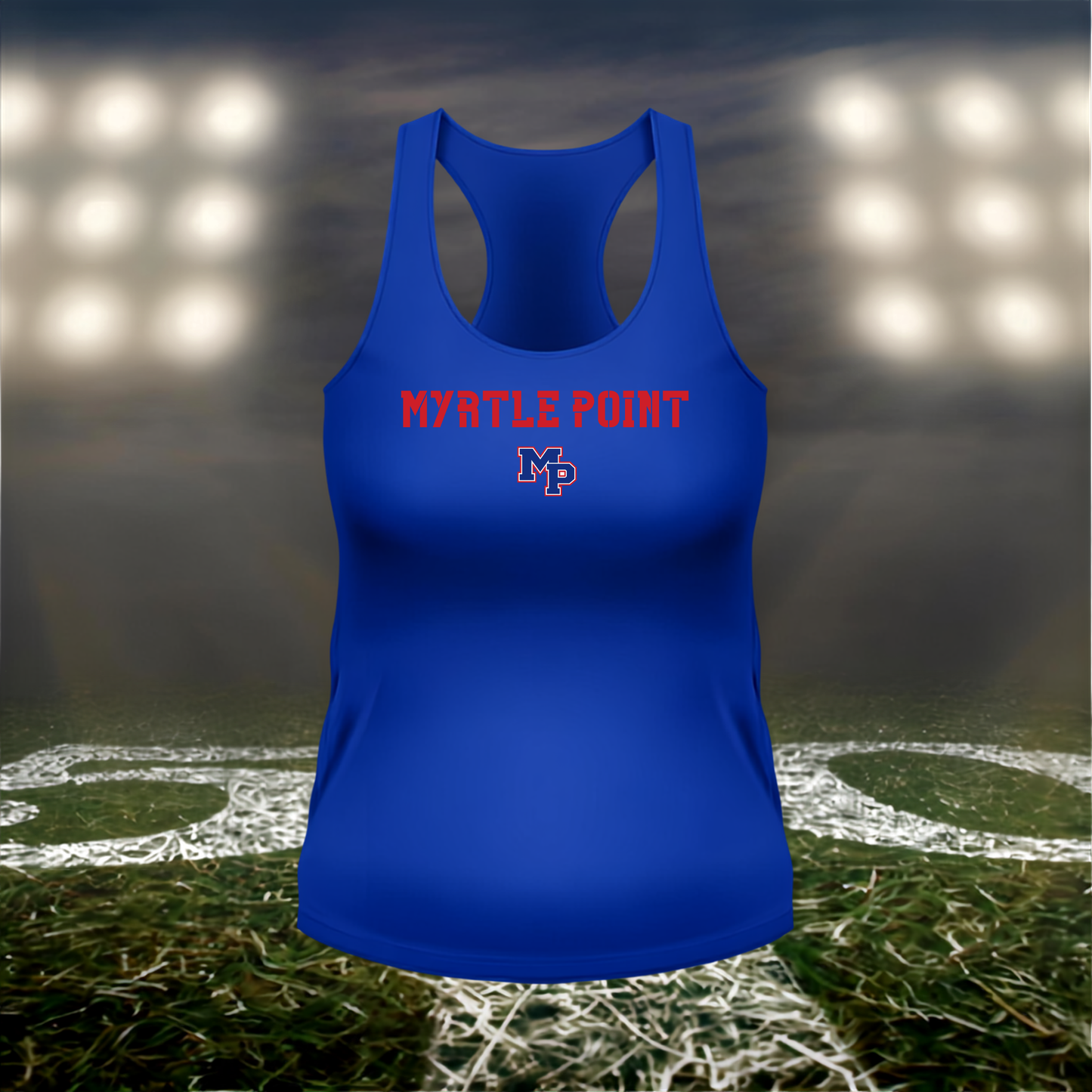 Myrtle Point Bobcats Town Mascot – Women's Racerback Tank Top in Red