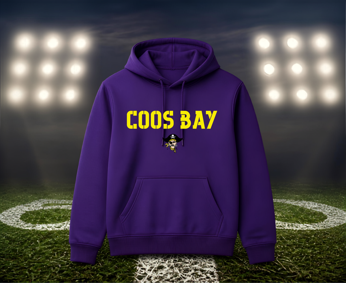 Coos Bay Pirates Town Mascot – Hoodie in Gold