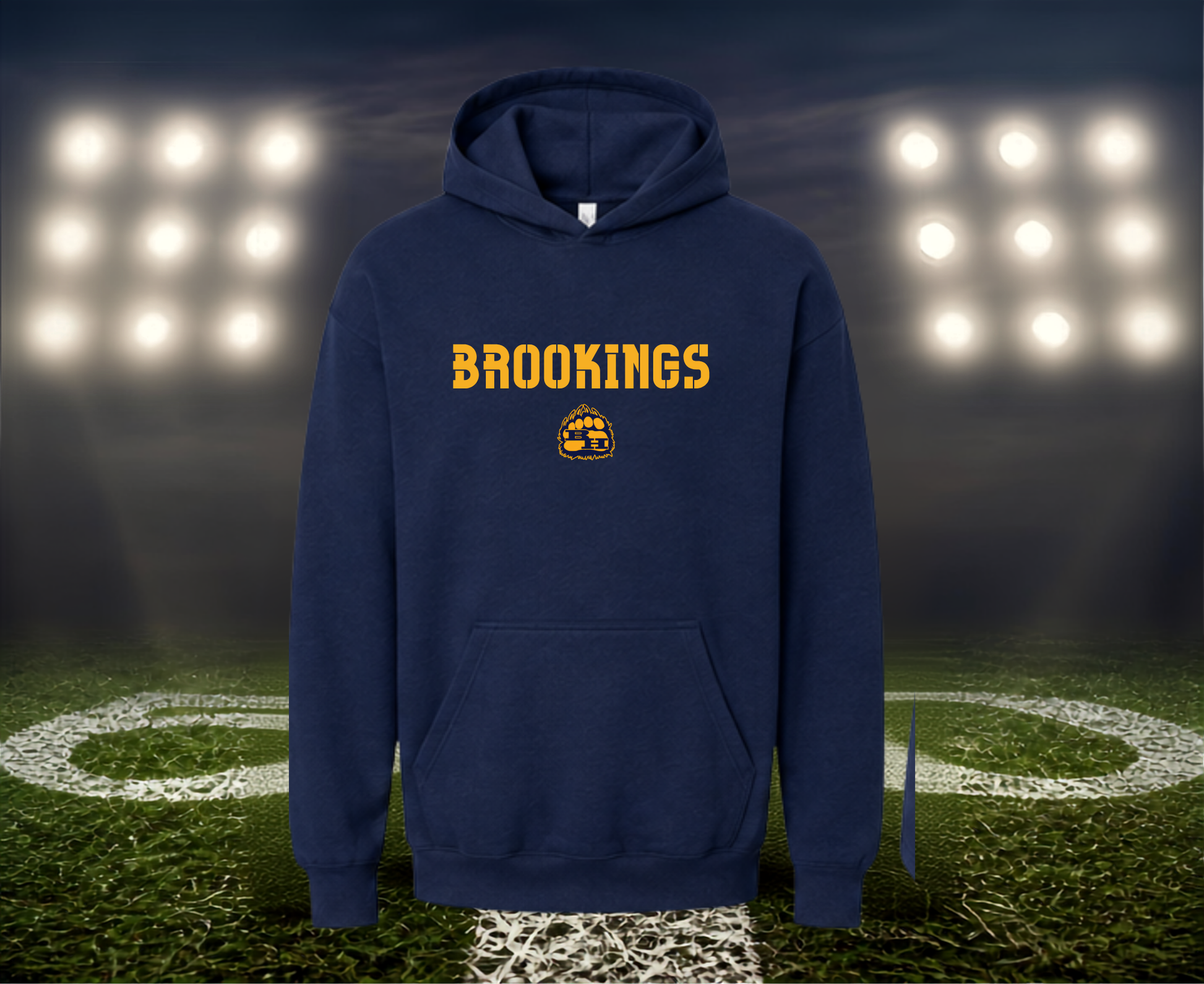 Brookings Bruins Town Mascot – Hoodie in Gold