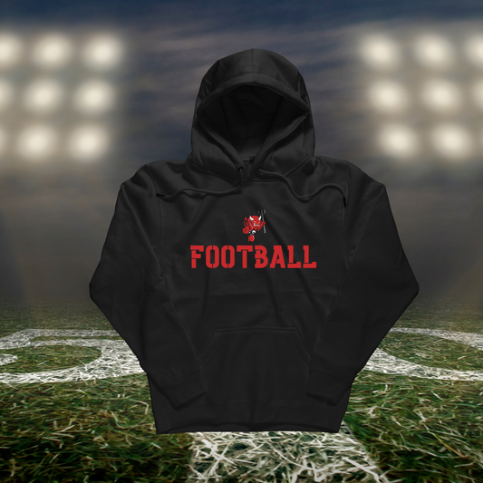 Coquille Red Devils Logo Football – Hoodie in Black