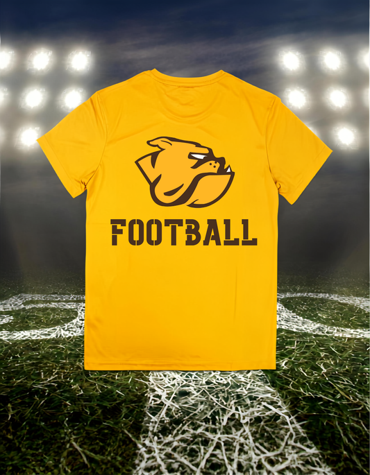 North Bend Bulldogs Logo Football – driFIT Performance T-Shirt in Brown
