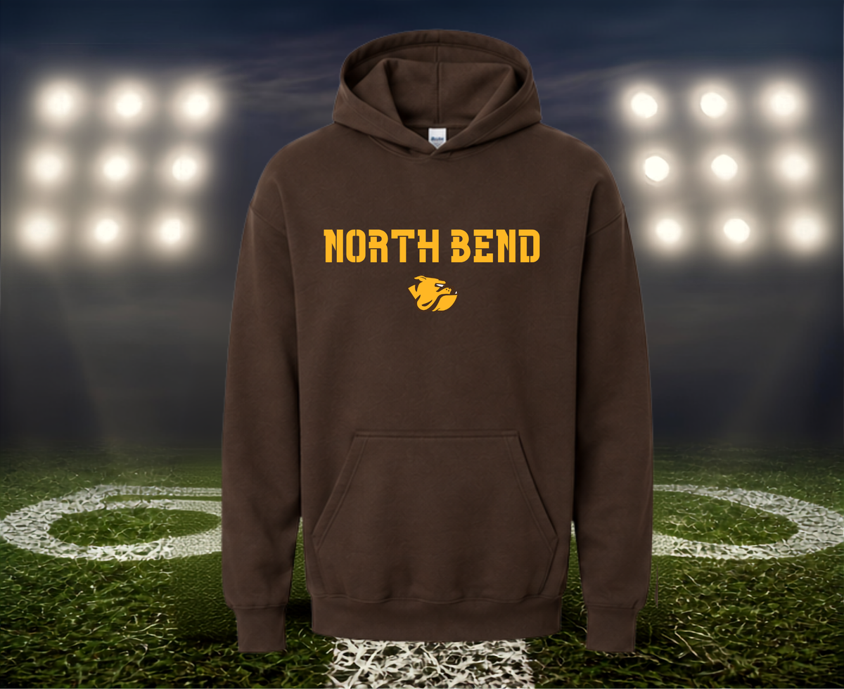 North Bend Bulldogs Town Mascot – Hoodie in Gold