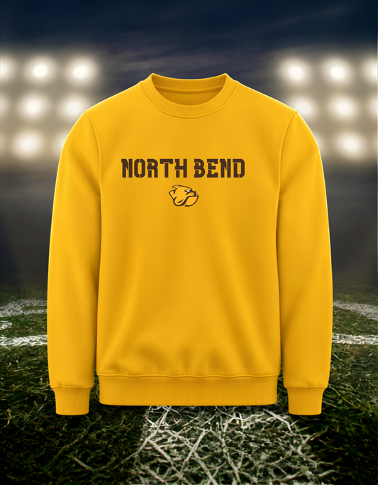 North Bend Bulldogs Town Mascot – Crewneck Sweatshirt in Brown