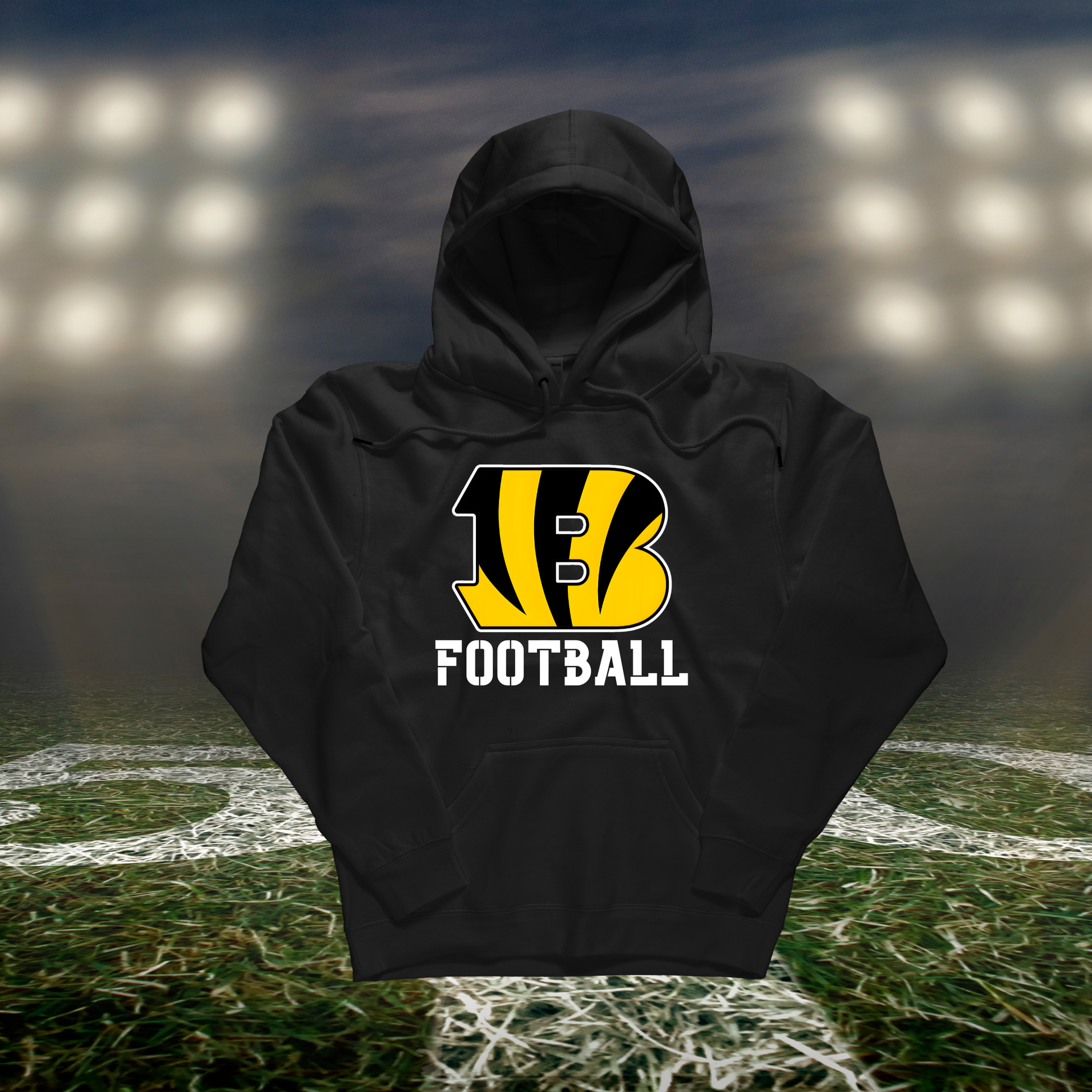 Bandon Tigers Logo Football – Hoodie in Black