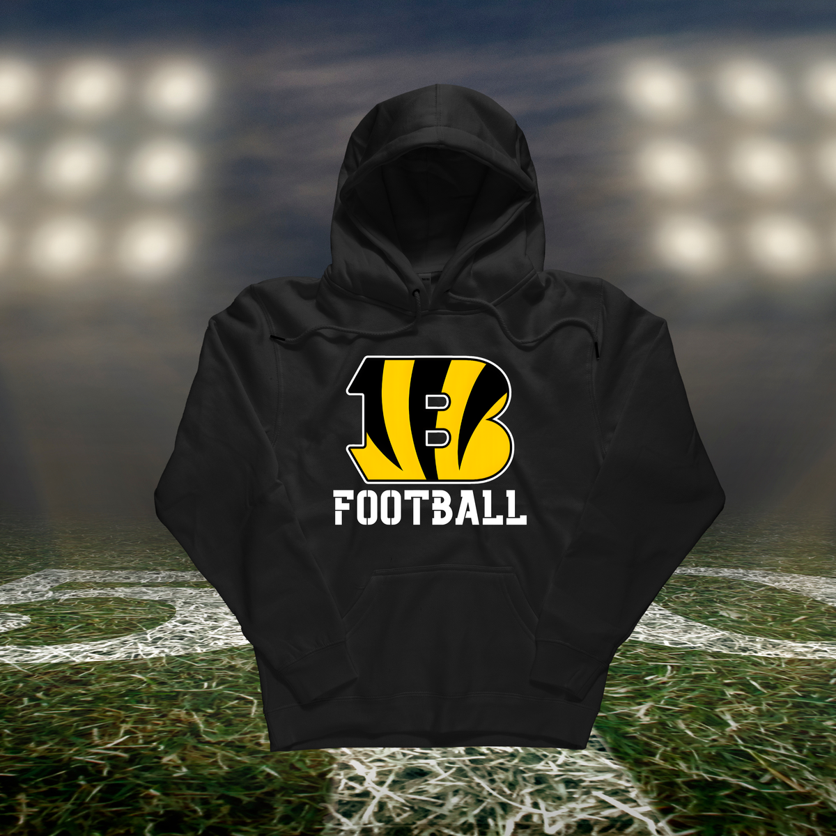 Bandon Tigers Logo Football – Hoodie in Black