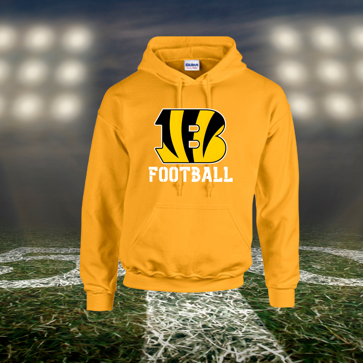 Bandon Tigers Logo Football – Hoodie in Gold
