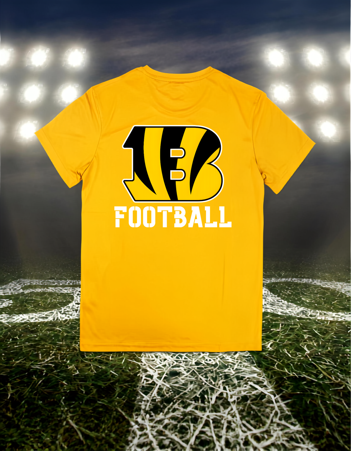 Bandon Tigers Logo Football – driFIT Performance T-Shirt in Gold