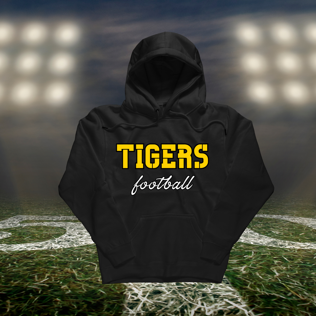 Bandon Tigers Football Text Logo – Hoodie in Black