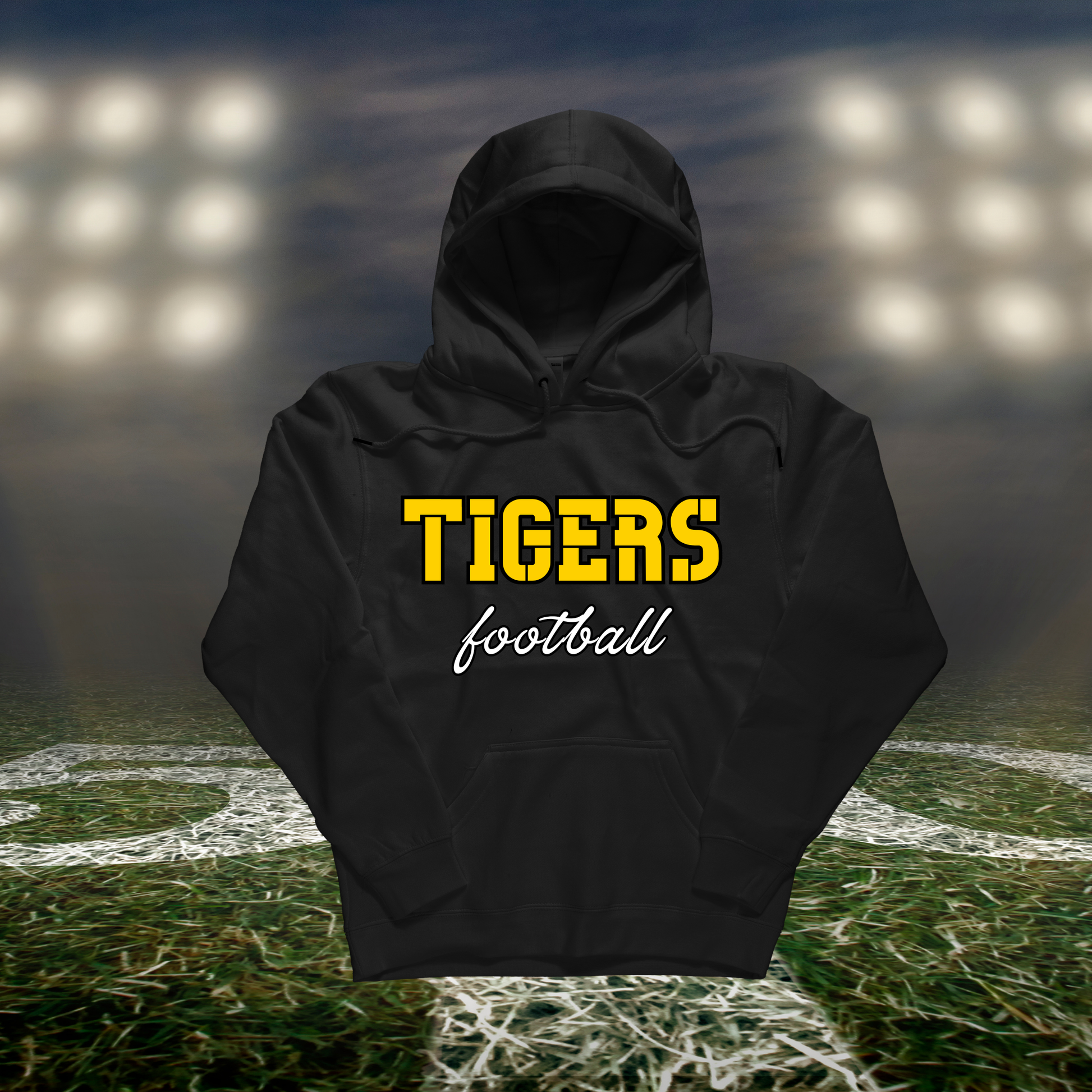 Bandon Tigers Football Text Logo – Hoodie in Black