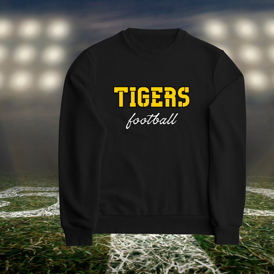 Bandon Tigers Football Text Logo – Crewneck Sweatshirt in Black