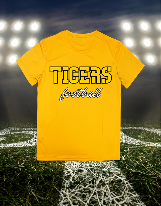 Bandon Tigers Football Text Logo – driFIT Performance T-Shirt in Gold