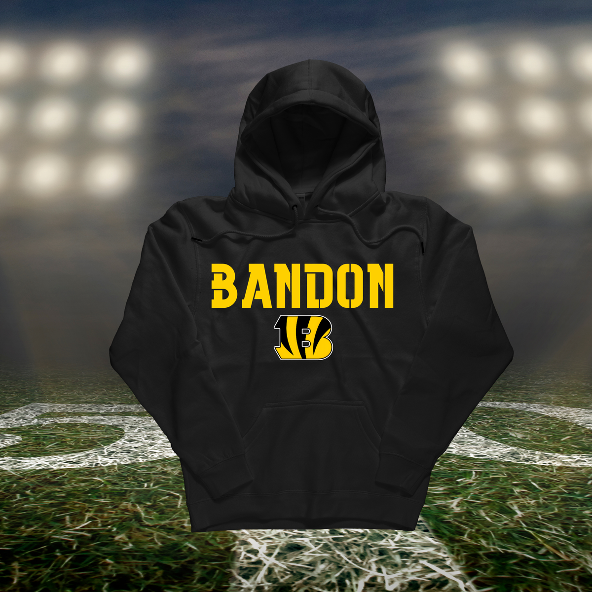 Bandon Tigers Town Mascot – Hoodie in Black