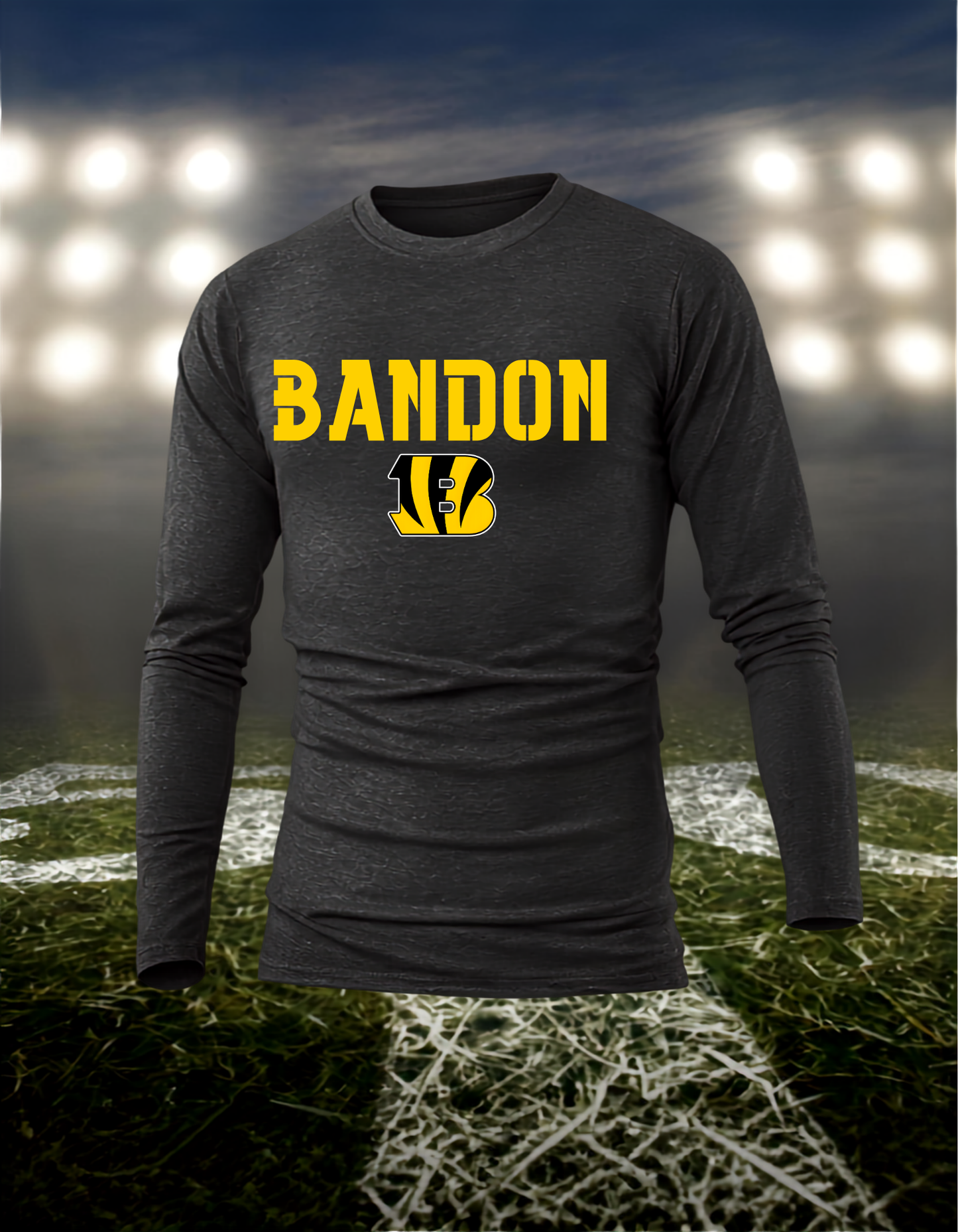 Bandon Tigers Town Mascot – driFIT Performance Long Sleeve T-Shirt in White