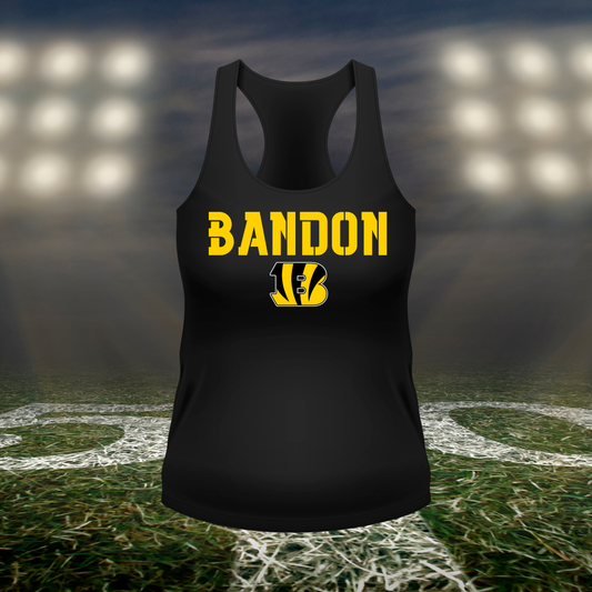 Bandon Tigers Town Mascot – Women's Racerback Tank Top in Black
