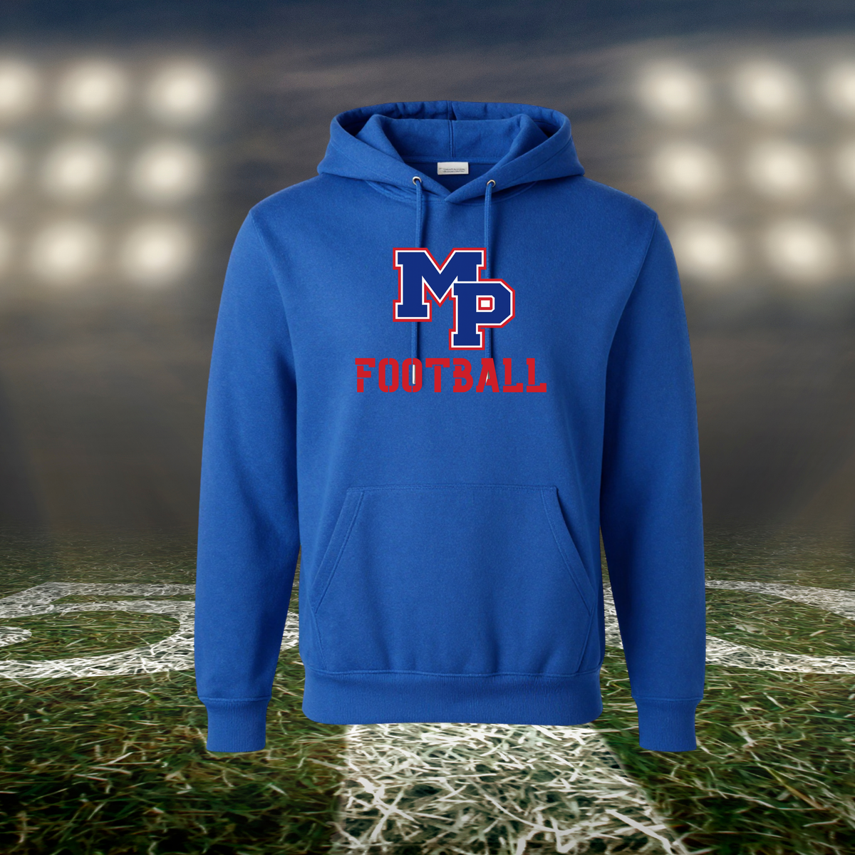 Myrtle Point Bobcats Logo Football – Hoodie in Black