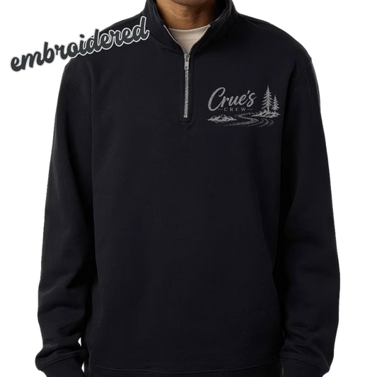 Crue's Crew Embroidered 1/4 Zip Sweatshirt